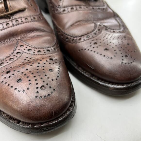 Crockett & Jones Canterbury Wingtip Oxford Men Size 9 E Wide Brown Brogue Shoes - Picture 10 of 10
